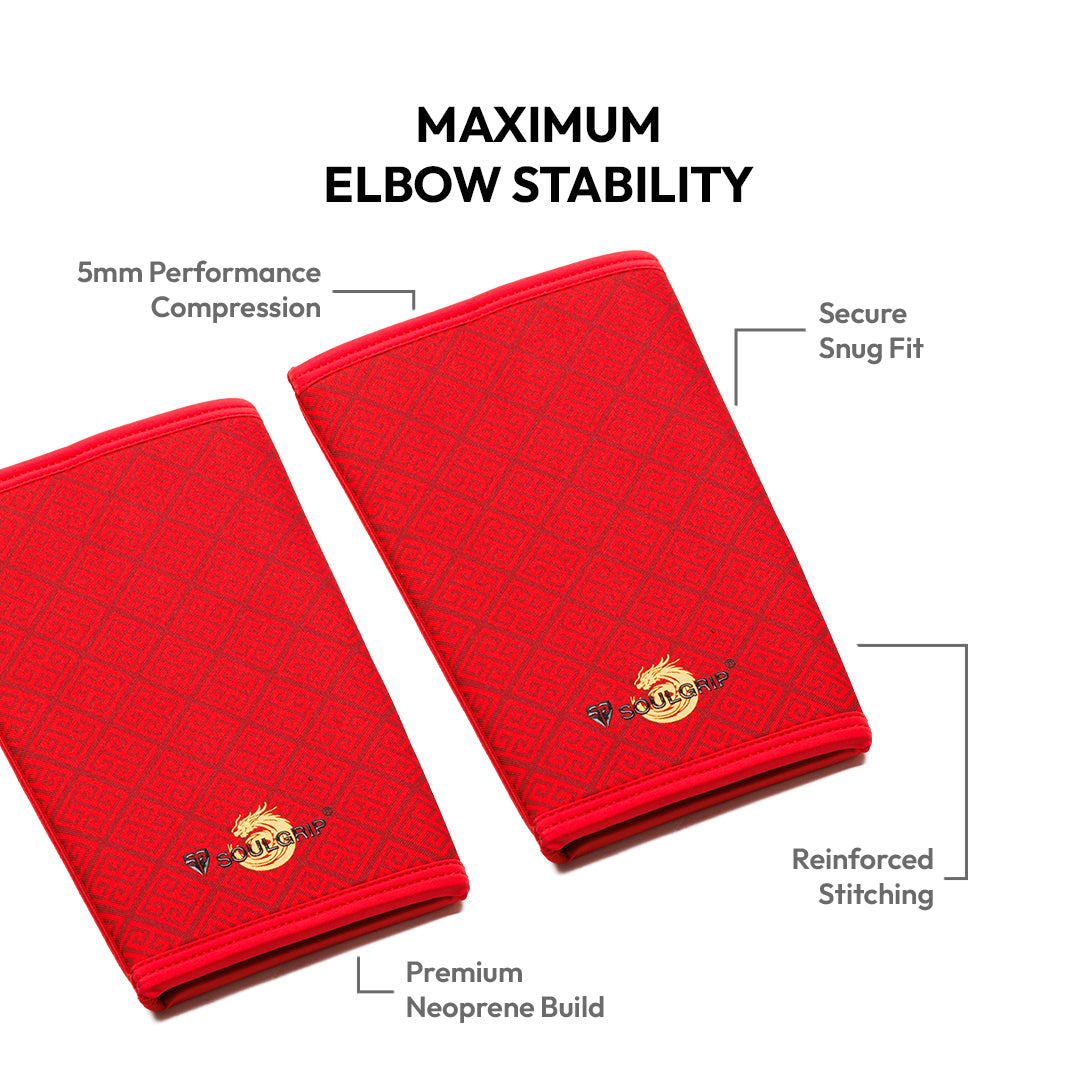 Dragonforged Elbow Sleeves – 5mm Compression Support for Bench Press & Arm Day