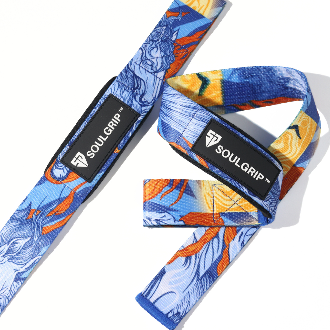 Phonix Deadlift Straps with Silicone Strips for Extra Grip | Heavy Lifting Support
