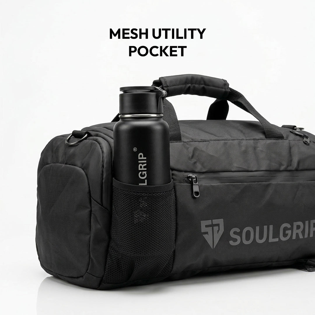 SoulGrip SoulPack – 30L Dual-Mode Gym Duffle Bag & Backpack | Stylish & Durable Travel Gear Bag