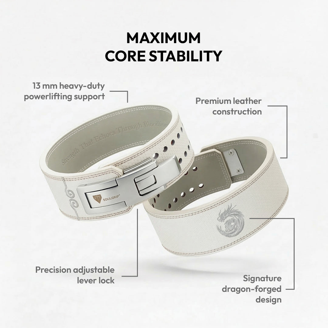Dragonforged Ice White 13mm Powerlifting Belt (Limited Edition)