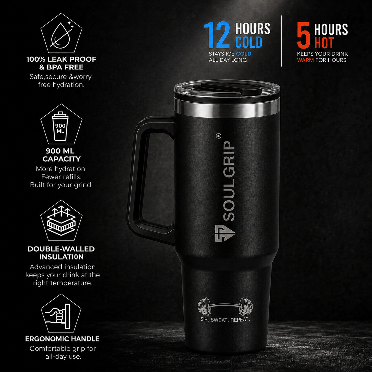 HydraCarry 900ML Insulated Tumbler