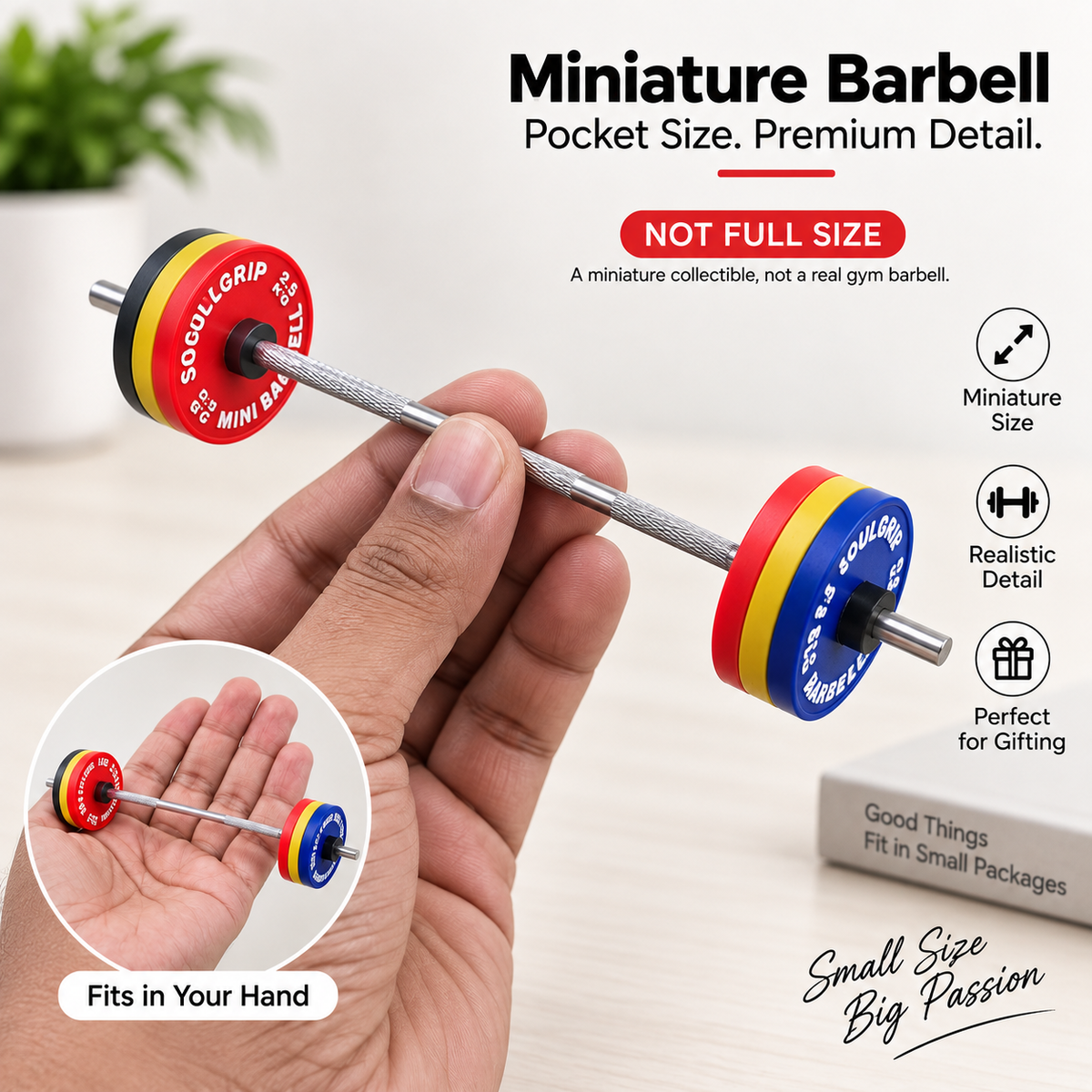 Mini Barbell Deadlift Platform — Wooden Platform, Bar & 10 Plates