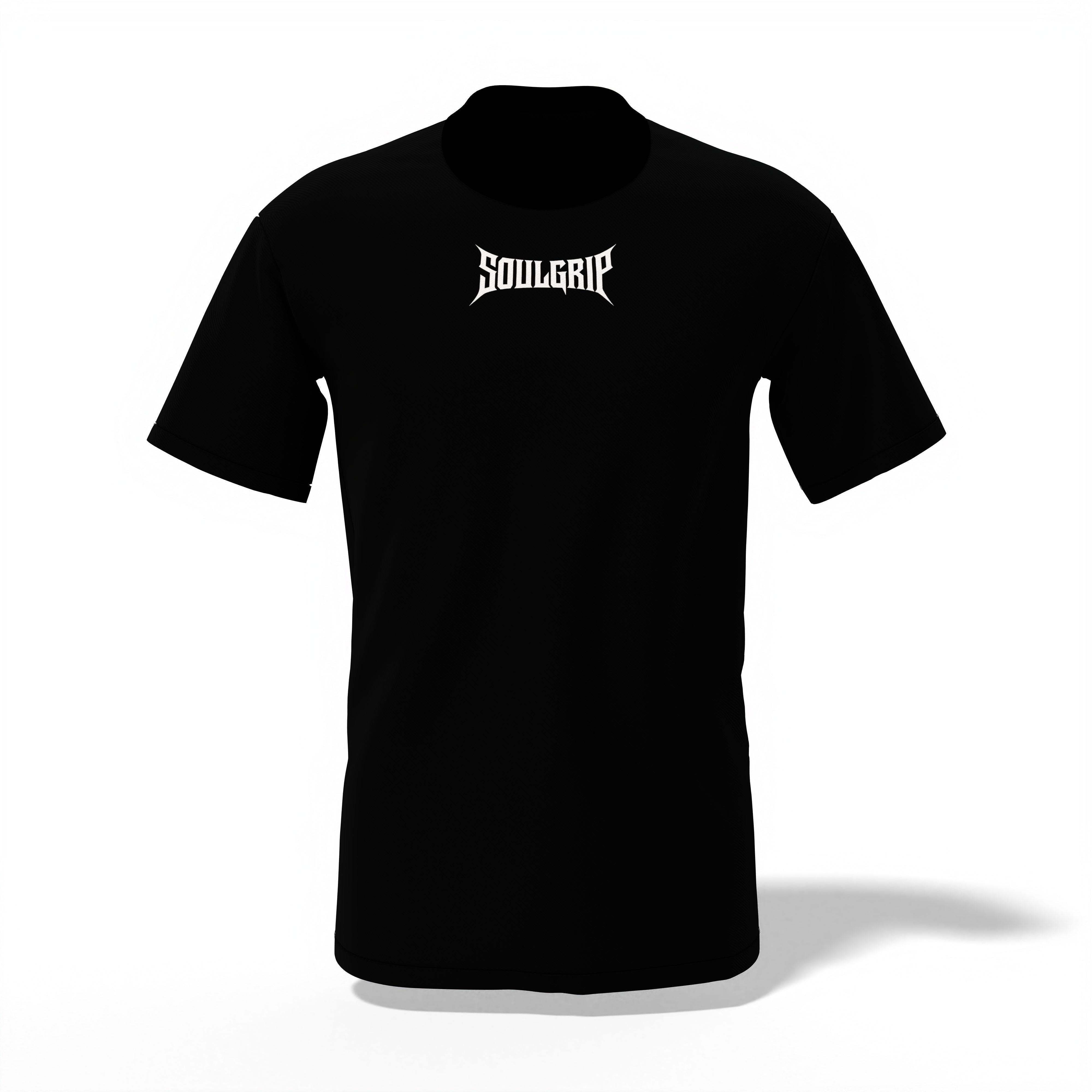 SOULGRIP Black Powerlifting T-Shirt – Premium Plain Gym Tee for Heavy Lifts